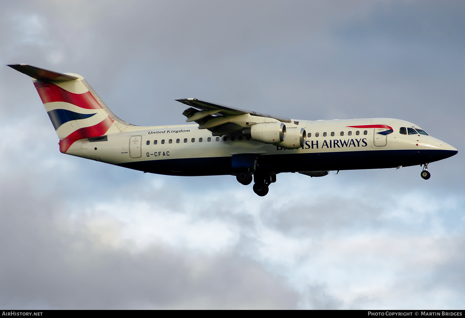 Aircraft Photo of G-CFAC | BAE Systems Avro 146-RJ100 | British Airways | AirHistory.net #506090