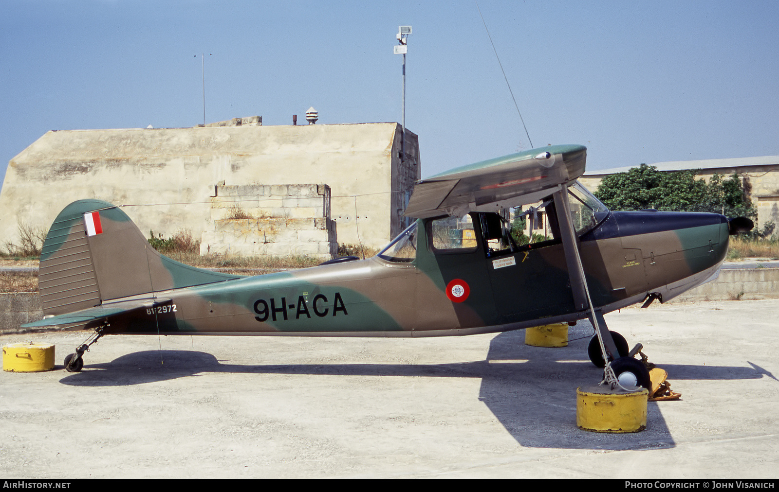 Aircraft Photo of 9H-ACA / 61-2972 | Cessna O-1E Bird Dog (305C/L-19E) | Malta - Air Force | AirHistory.net #506091