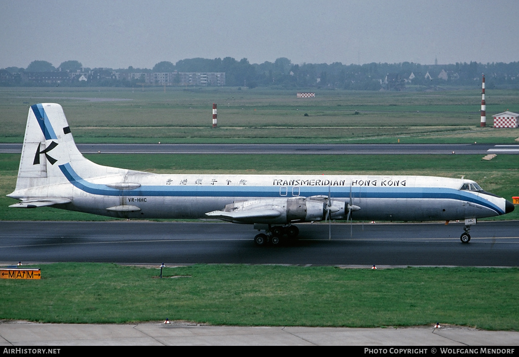 Aircraft Photo of VR-HHC | Canadair CL-44D4-2 | Transmeridian Hong Kong | AirHistory.net #506144