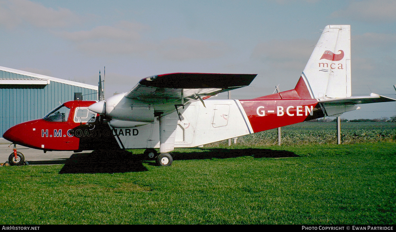 Aircraft Photo of G-BCEN | Britten-Norman BN-2A-26 Agricultural Islander | MCA - Maritime and Coastguard Agency | AirHistory.net #506208
