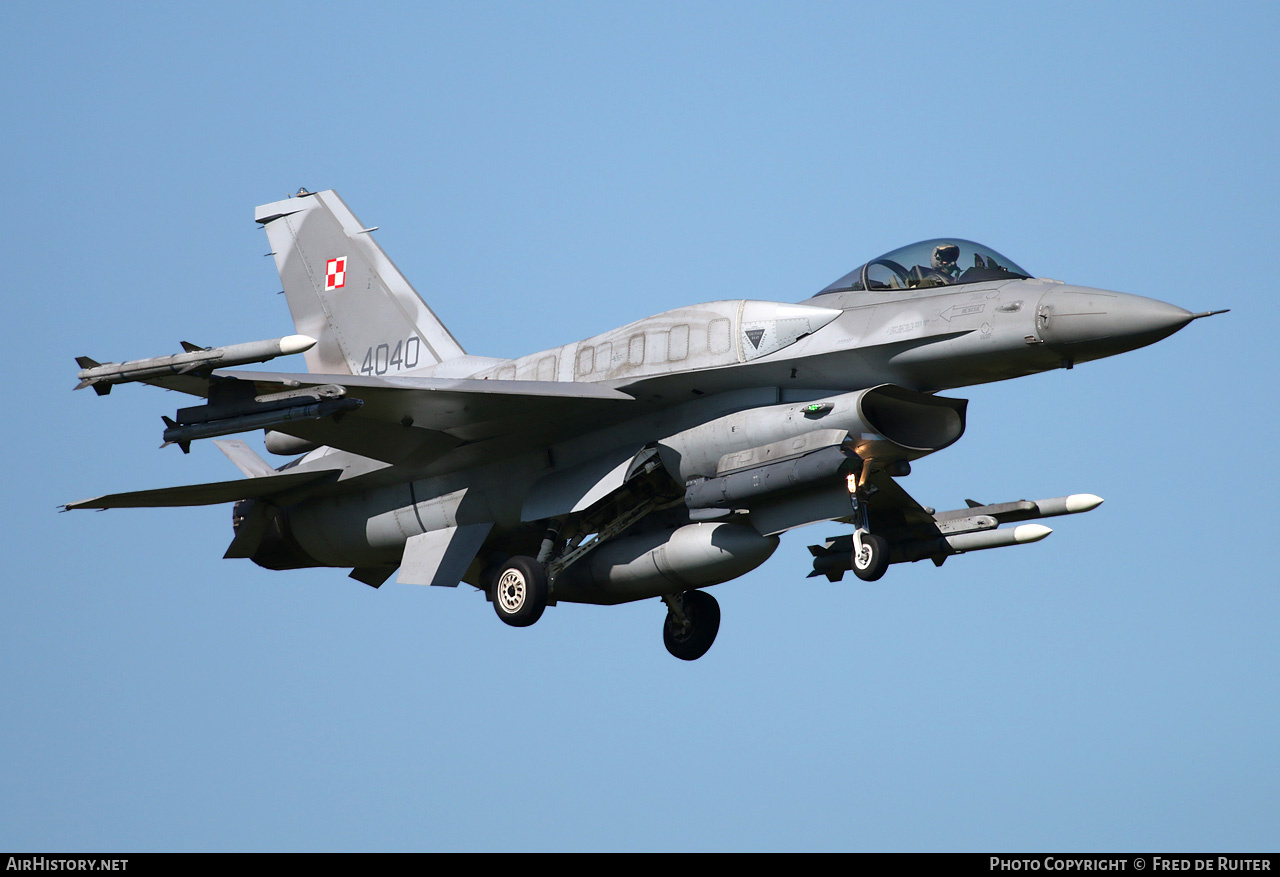 Aircraft Photo of 4040 | General Dynamics F-16C Fighting Falcon | Poland - Air Force | AirHistory.net #506216