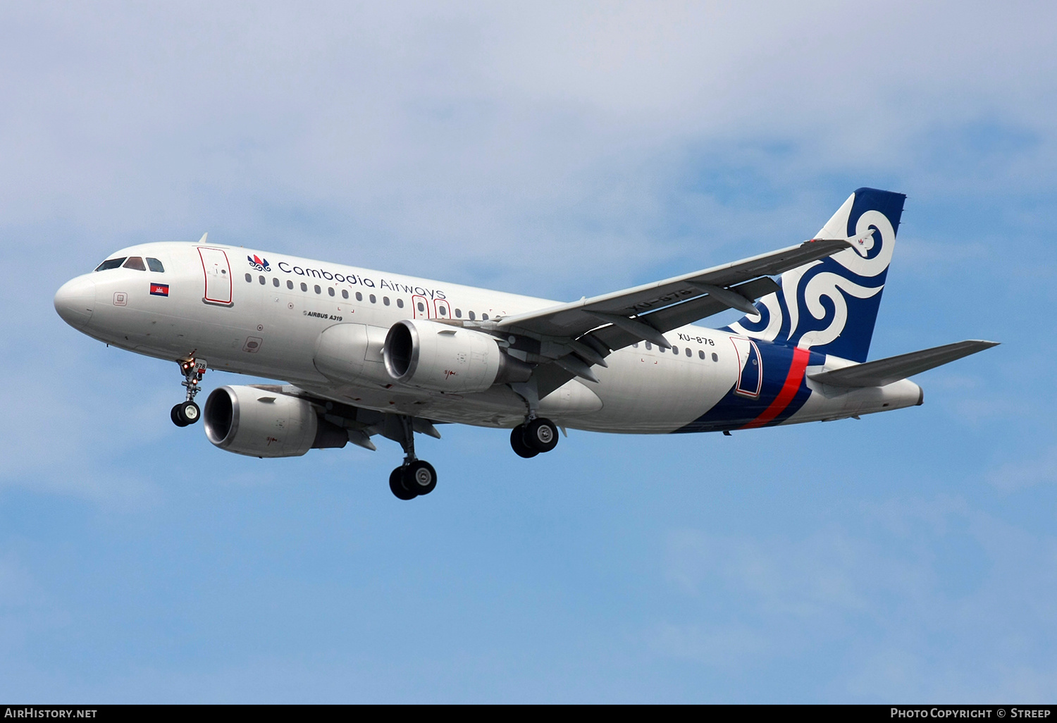 Aircraft Photo of XU-878 | Airbus A319-112 | Cambodia Airways | AirHistory.net #506308