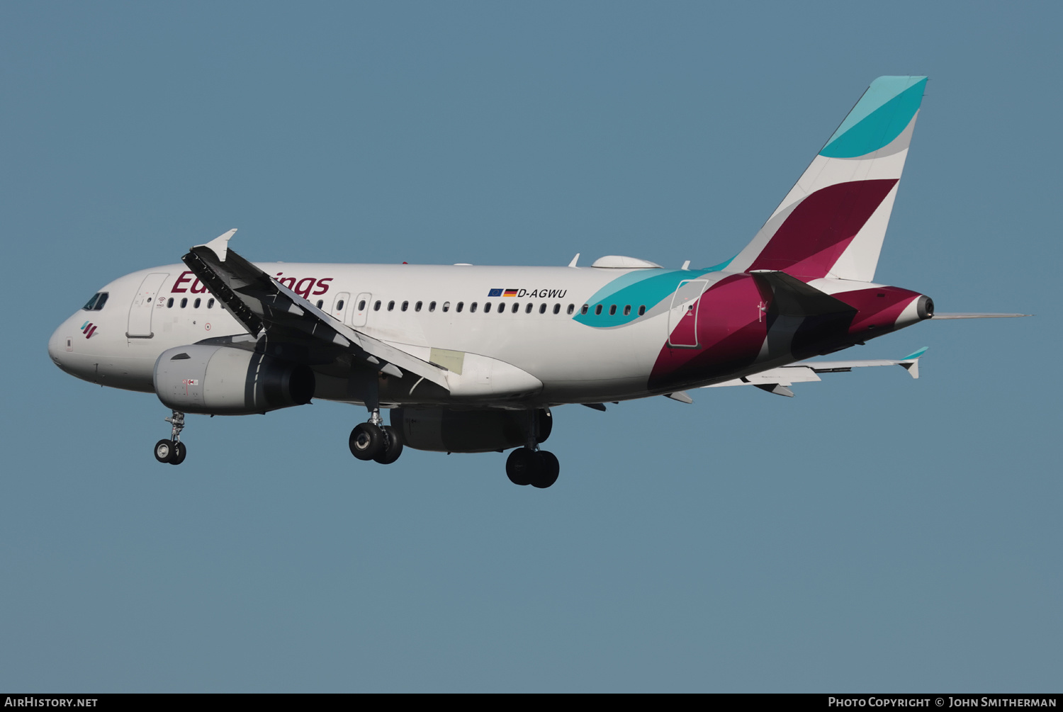 Aircraft Photo of D-AGWU | Airbus A319-132 | Eurowings | AirHistory.net #506329