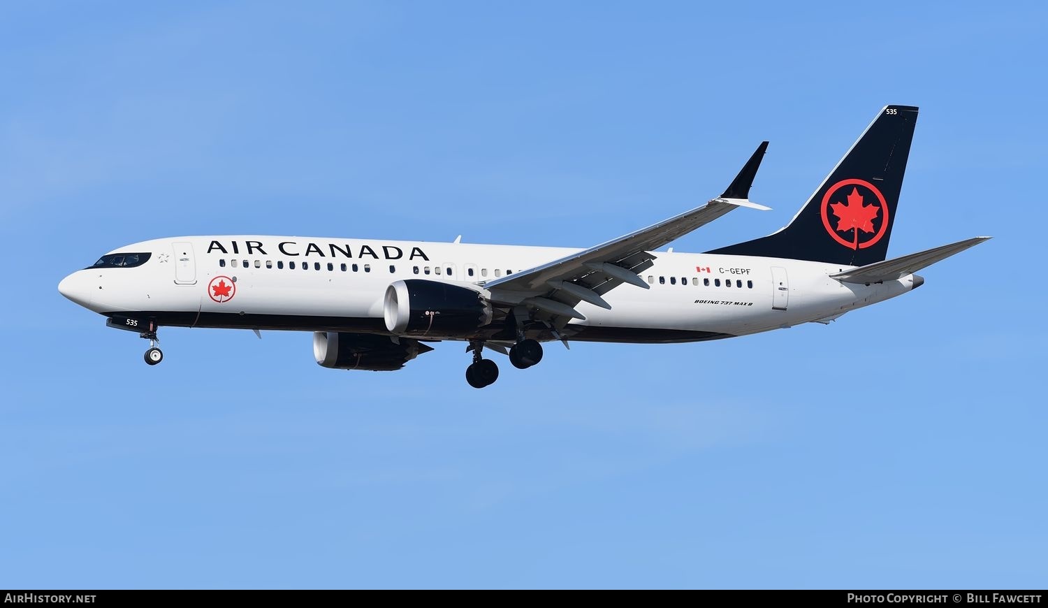 Aircraft Photo of C-GEPF | Boeing 737-8 Max 8 | Air Canada | AirHistory.net #506347