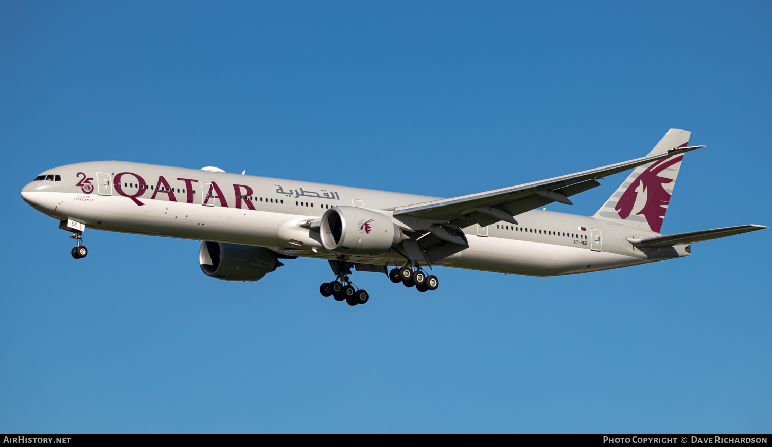 Aircraft Photo of A7-BEE | Boeing 777-3DZ/ER | Qatar Airways | AirHistory.net #506427