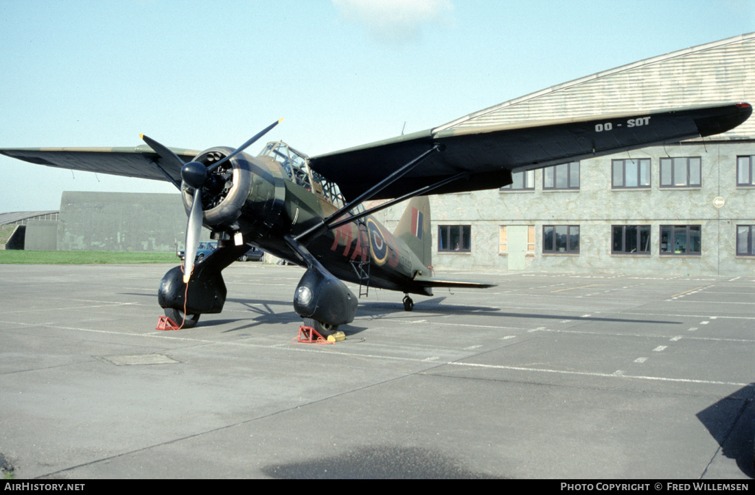 Aircraft Photo of OO-SOT / 2442 | Westland Lysander Mk.IIIA | Canada - Air Force | AirHistory.net #506428
