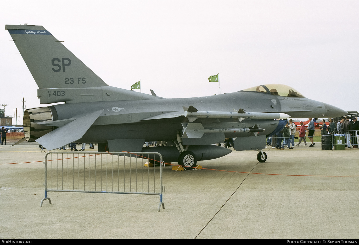 Aircraft Photo of 91-0403 / AF91-403 | Lockheed F-16CJ Fighting Falcon | USA - Air Force | AirHistory.net #506446