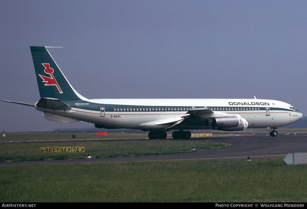 Aircraft Photo of G-BAEL | Boeing 707-321 | Donaldson International Airways | AirHistory.net #506626