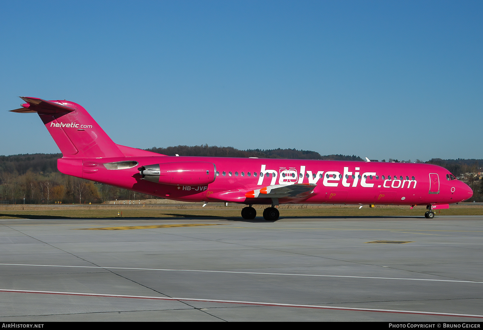 Aircraft Photo of HB-JVF | Fokker 100 (F28-0100) | Helvetic Airways | AirHistory.net #506667