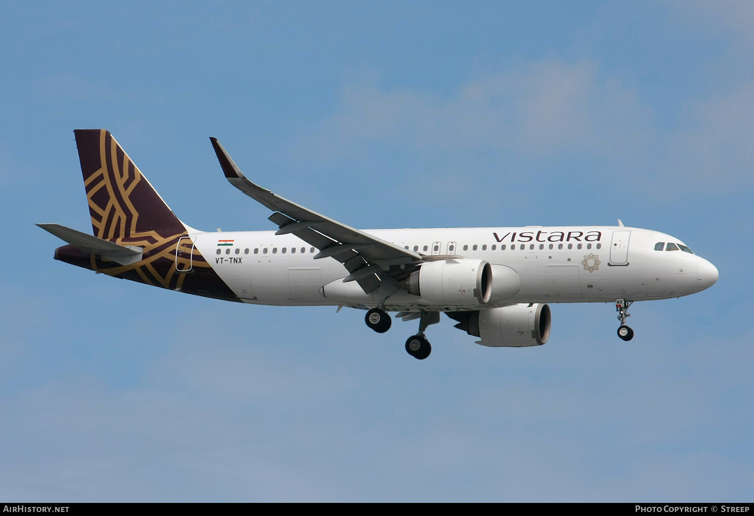 Aircraft Photo of VT-TNX | Airbus A320-251N | Vistara | AirHistory.net #506687