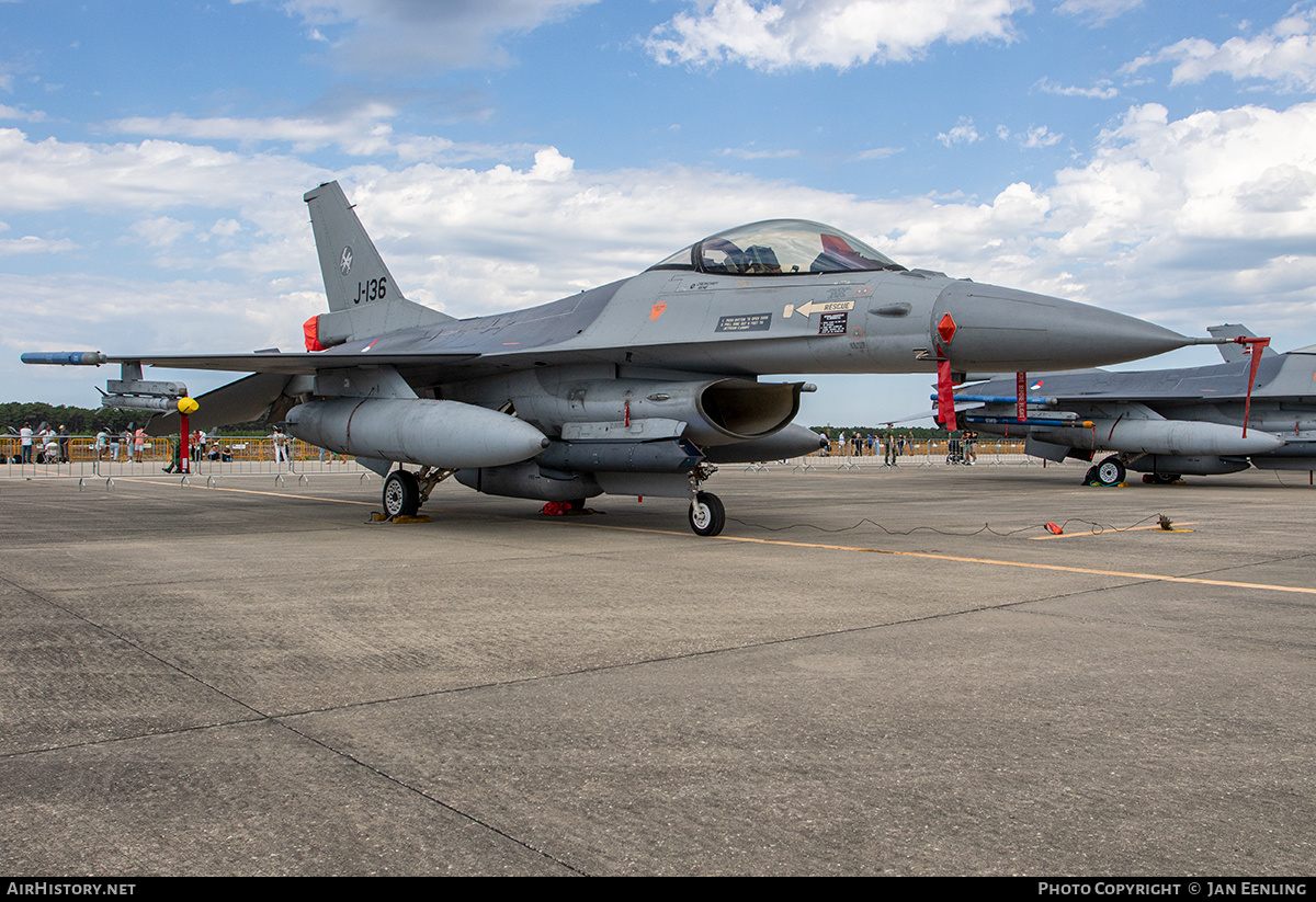 Aircraft Photo of J-136 | General Dynamics F-16AM Fighting Falcon | Netherlands - Air Force | AirHistory.net #506754