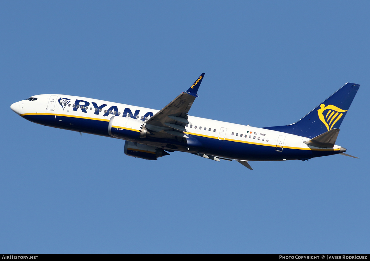 Aircraft Photo of EI-HAY | Boeing 737-8200 Max 200 | Ryanair | AirHistory.net #506795