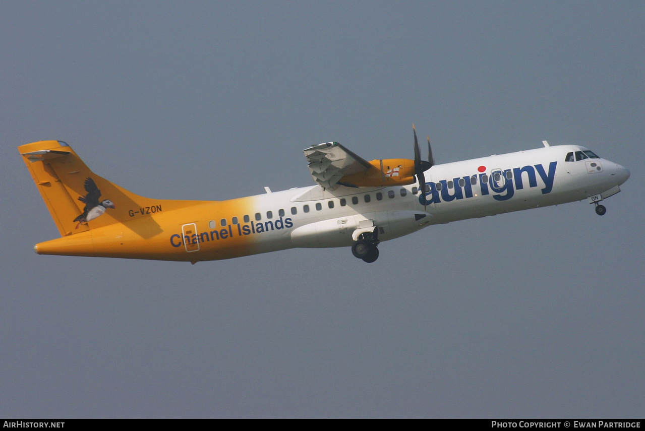 Aircraft Photo of G-VZON | ATR ATR-72-500 (ATR-72-212A) | Aurigny Air Services | AirHistory.net #506816