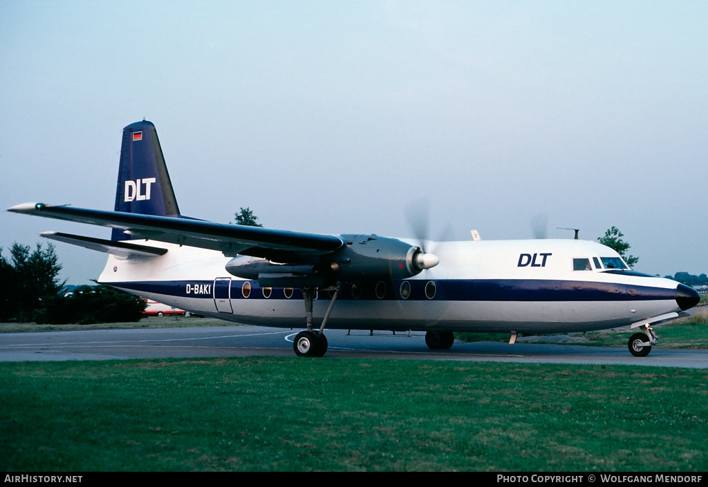 Aircraft Photo of D-BAKI | Fokker F27-100 Friendship | DLT - Deutsche Luftverkehrsgesellschaft | AirHistory.net #506821