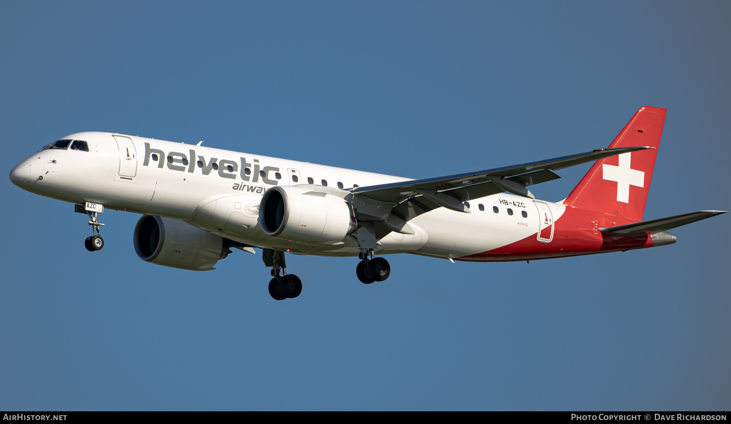 Aircraft Photo of HB-AZC | Embraer 190-E2 (ERJ-190-300) | Helvetic Airways | AirHistory.net #506844