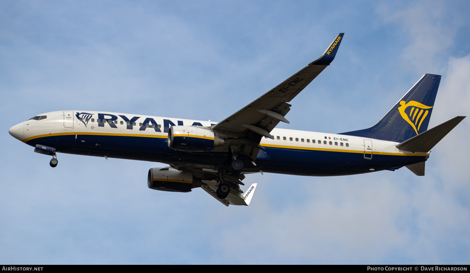 Aircraft Photo of EI-ENC | Boeing 737-8AS | Ryanair | AirHistory.net #506879