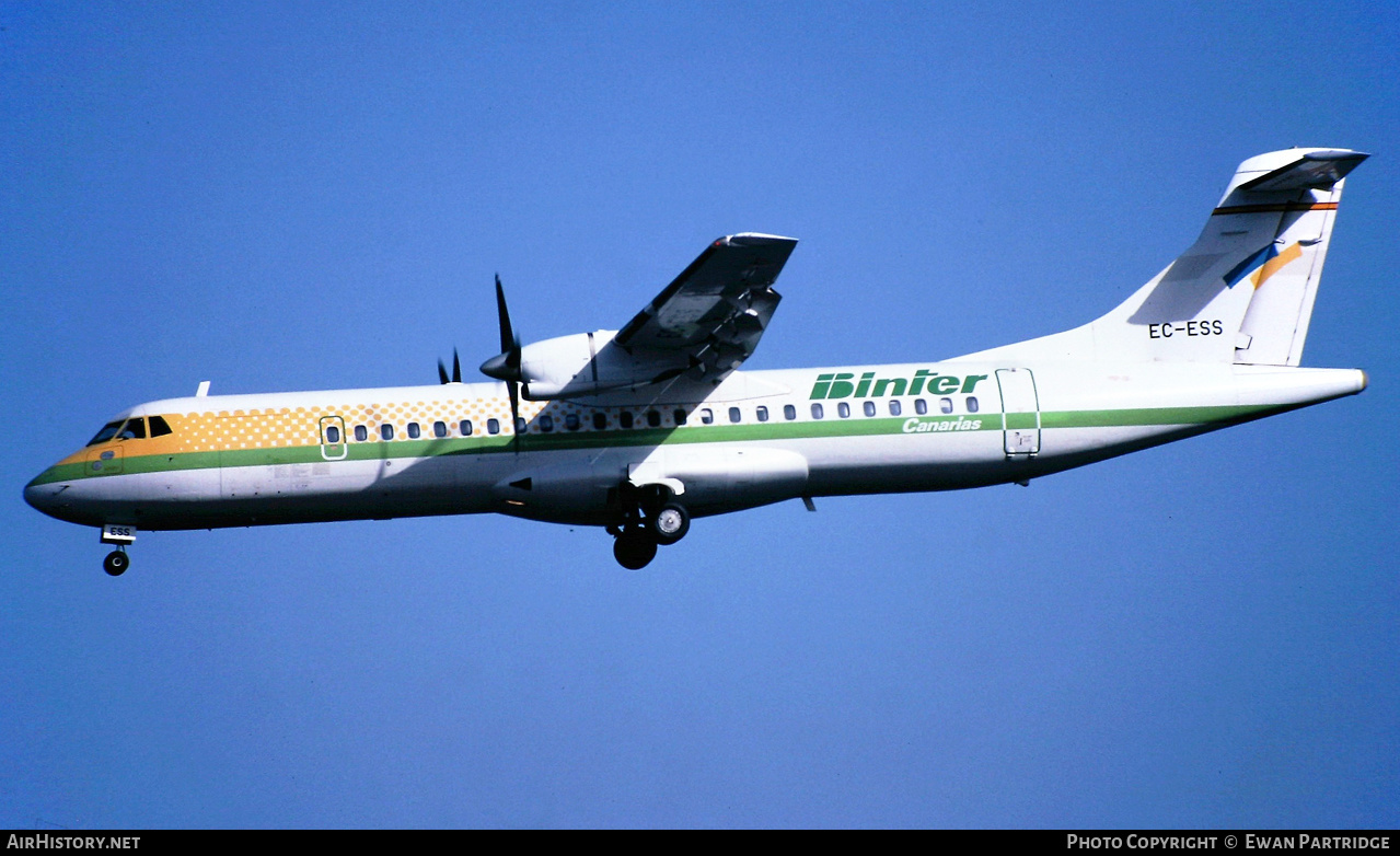 Aircraft Photo of EC-ESS | ATR ATR-72-202 | Binter Canarias | AirHistory.net #506897