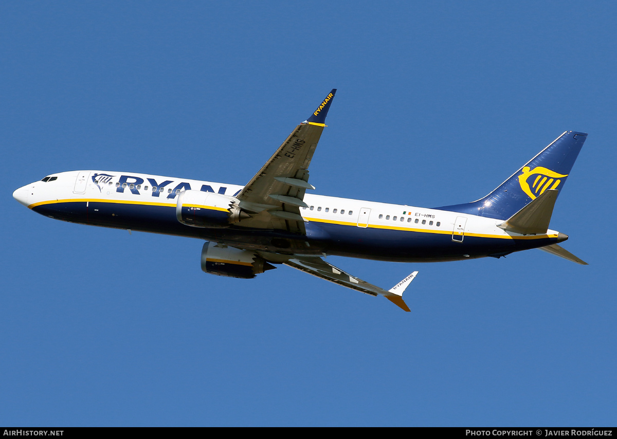 Aircraft Photo of EI-HMS | Boeing 737-8200 Max 200 | Ryanair | AirHistory.net #507041