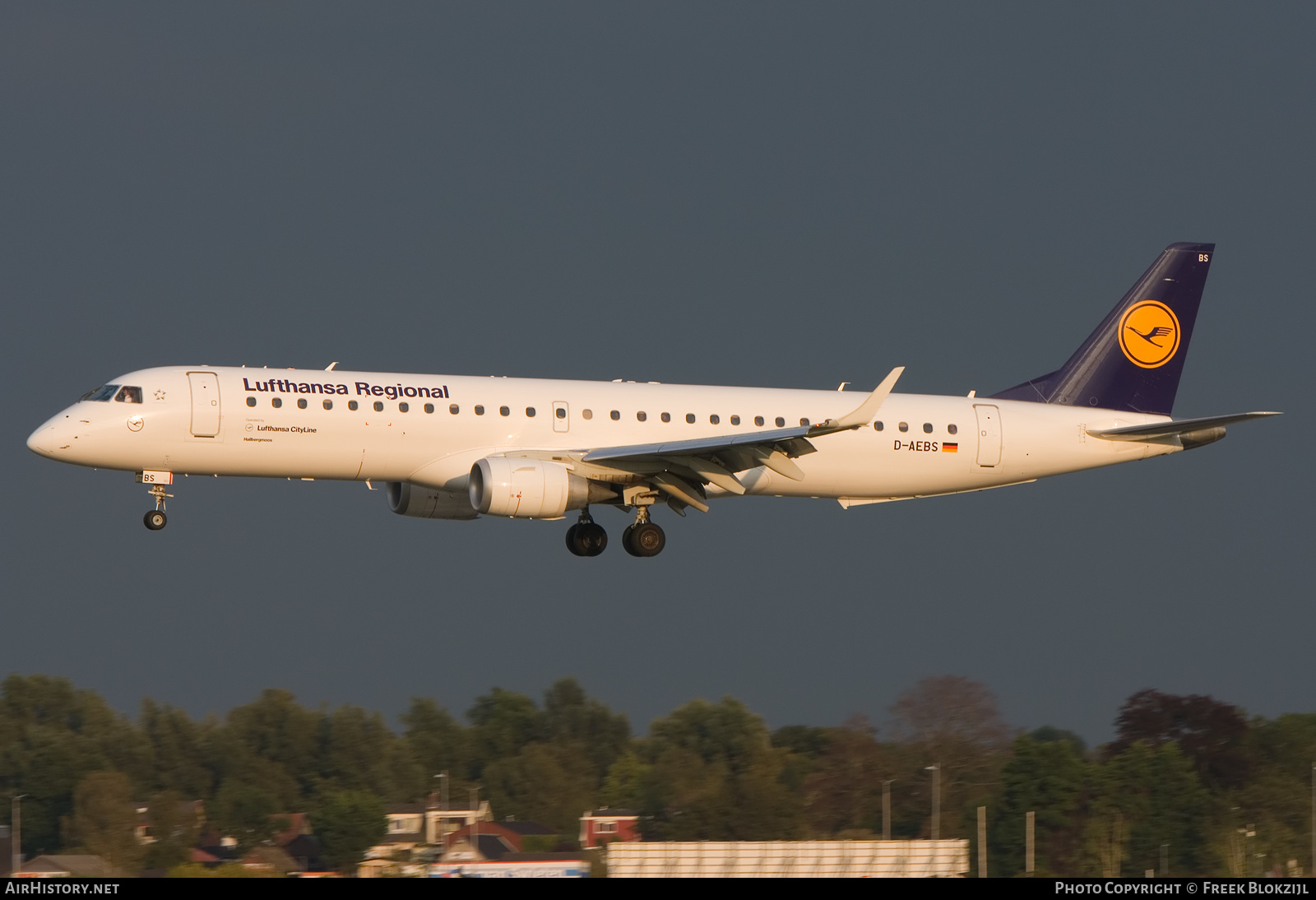 Aircraft Photo of D-AEBS | Embraer 195LR (ERJ-190-200LR) | Lufthansa Regional | AirHistory.net #507164