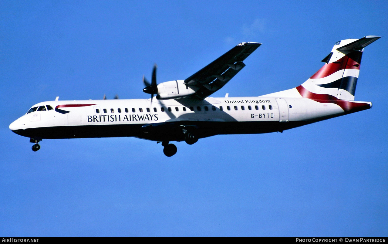 Aircraft Photo of G-BYTO | ATR ATR-72-212 | British Airways | AirHistory.net #507308