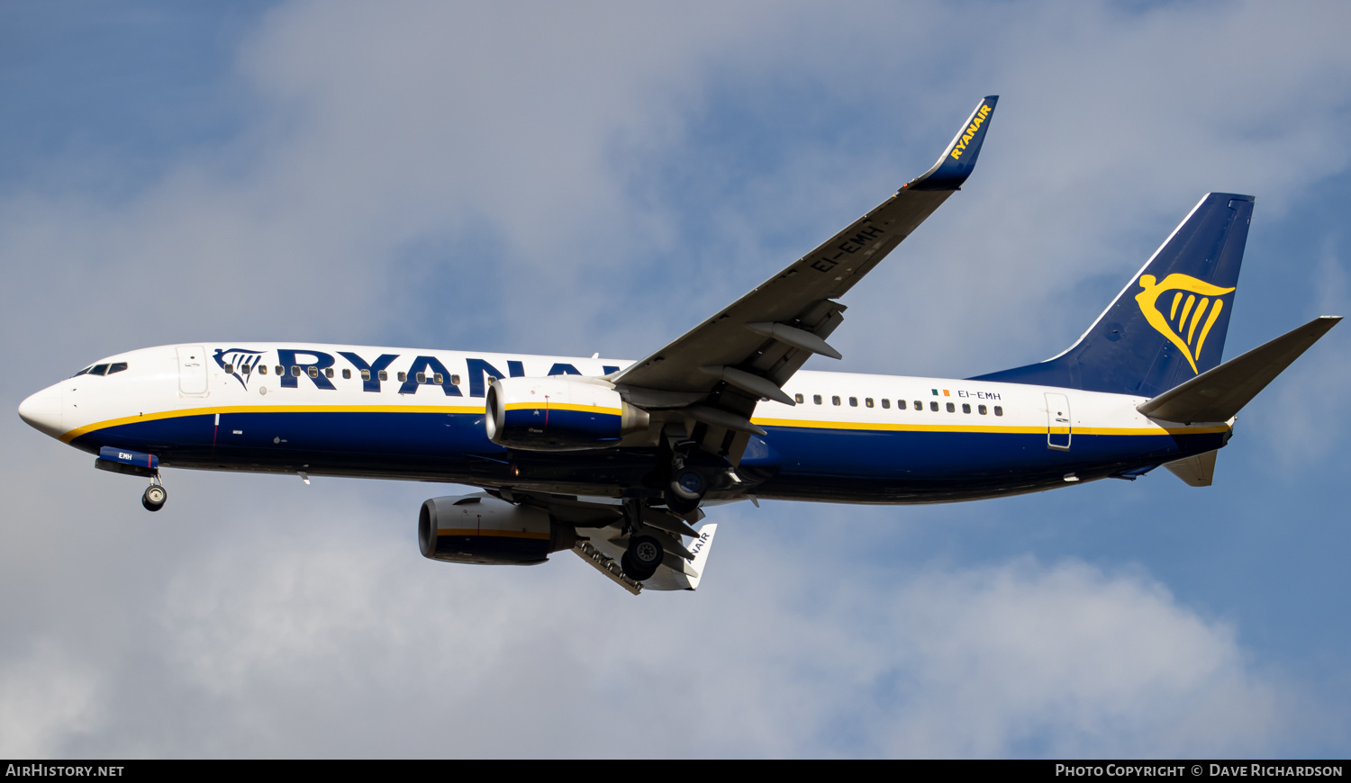 Aircraft Photo of EI-EMH | Boeing 737-8AS | Ryanair | AirHistory.net #507439