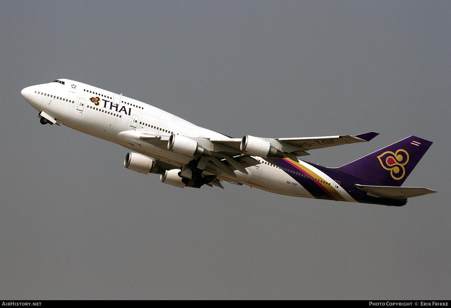 Aircraft Photo of HS-TGF | Boeing 747-4D7 | Thai Airways International | AirHistory.net #507465