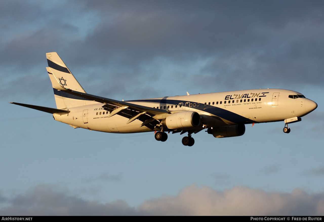 Aircraft Photo of 4X-EKO | Boeing 737-86Q | El Al Israel Airlines | AirHistory.net #507480