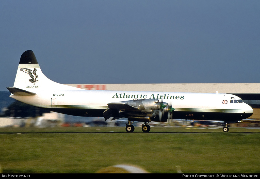 Aircraft Photo of G-LOFB | Lockheed L-188C(F) Electra | Atlantic Airlines | AirHistory.net #507522