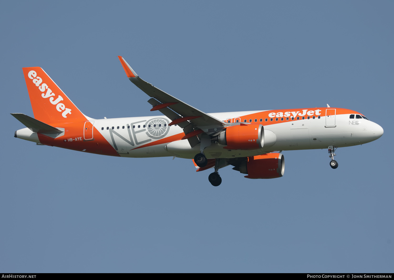 Aircraft Photo of HB-AYE | Airbus A320-251N | EasyJet | AirHistory.net #507643