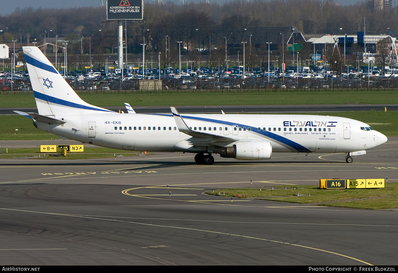 Aircraft Photo of 4X-EKB | Boeing 737-858 | El Al Israel Airlines | AirHistory.net #507713