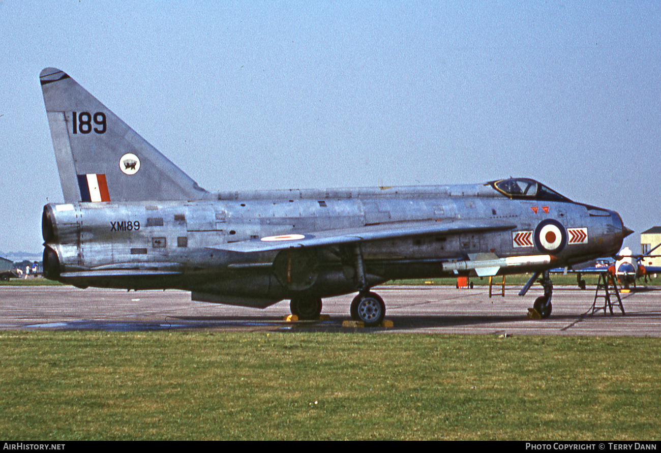 Aircraft Photo of XM189 | English Electric Lightning F1A | UK - Air Force | AirHistory.net #507717