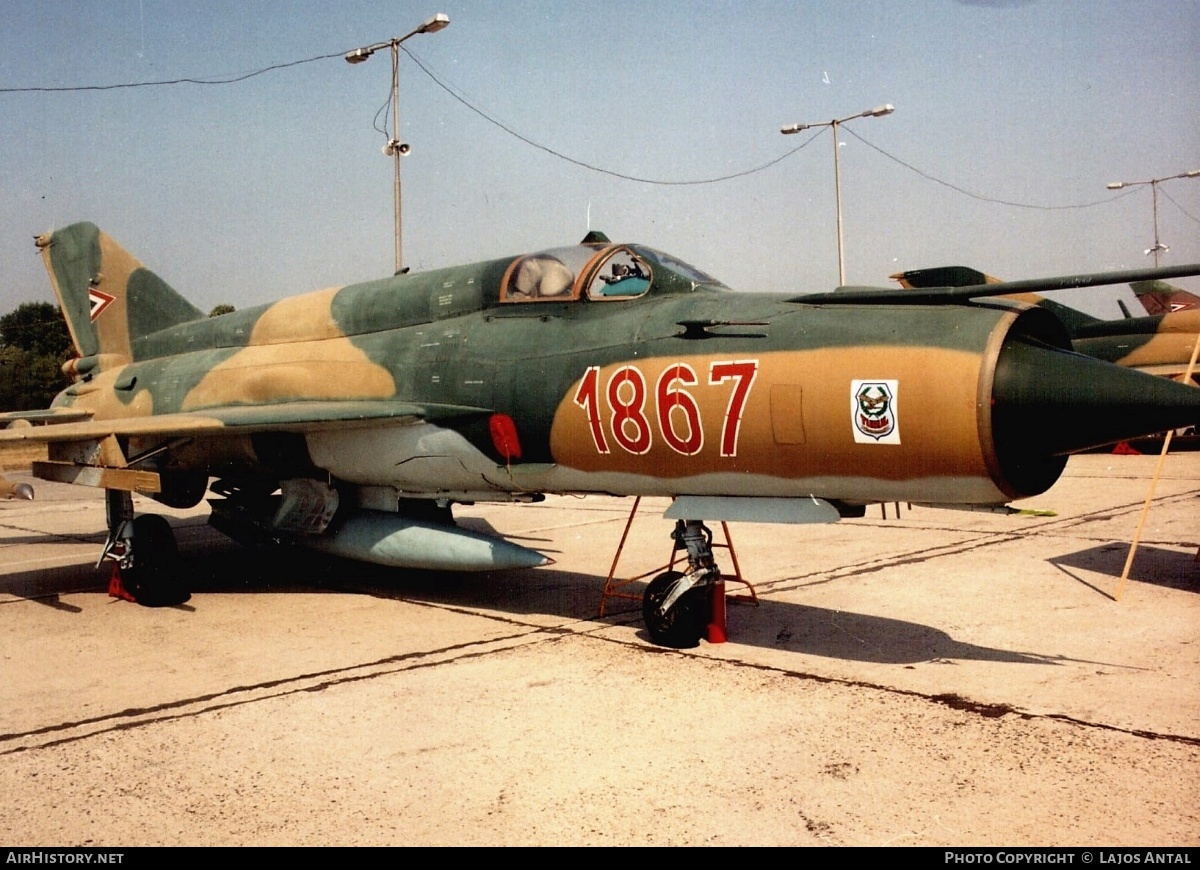 Aircraft Photo of 1867 | Mikoyan-Gurevich MiG-21bis | Hungary - Air Force | AirHistory.net #507732