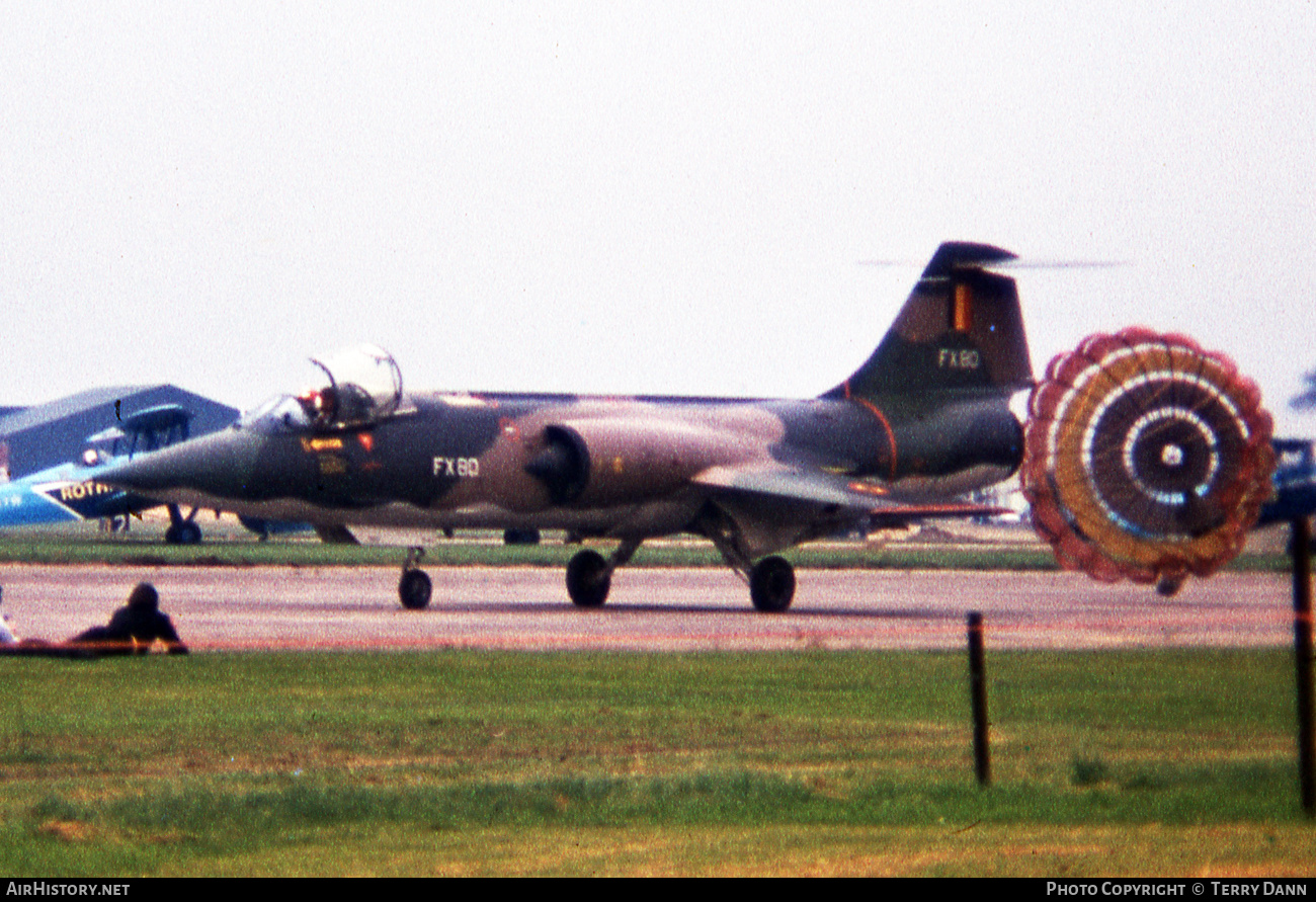 Aircraft Photo of FX80 | Lockheed F-104G Starfighter | Belgium - Air Force | AirHistory.net #507736