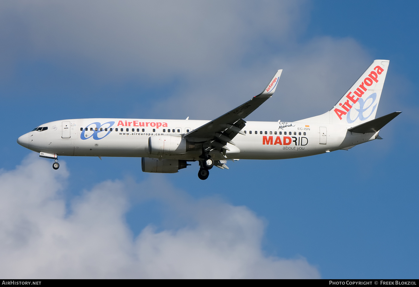 Aircraft Photo of EC-ISN | Boeing 737-86Q | Air Europa | AirHistory.net #507738