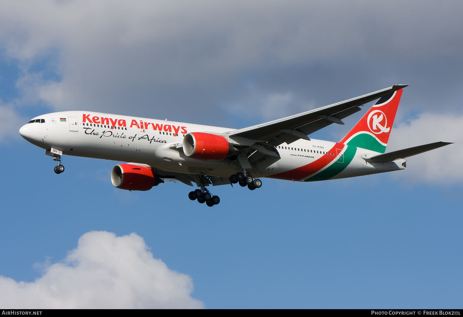 Aircraft Photo of 5Y-KQU | Boeing 777-2U8/ER | Kenya Airways | AirHistory.net #507753