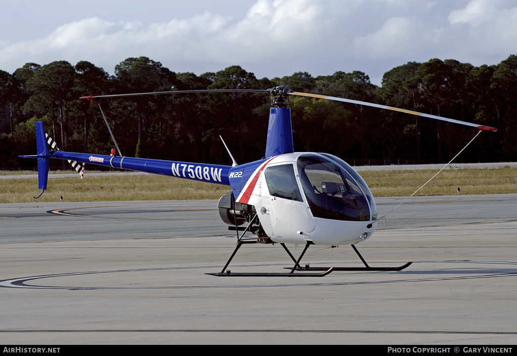 Aircraft Photo of N7508W | Robinson R-22 Beta | AirHistory.net #507868