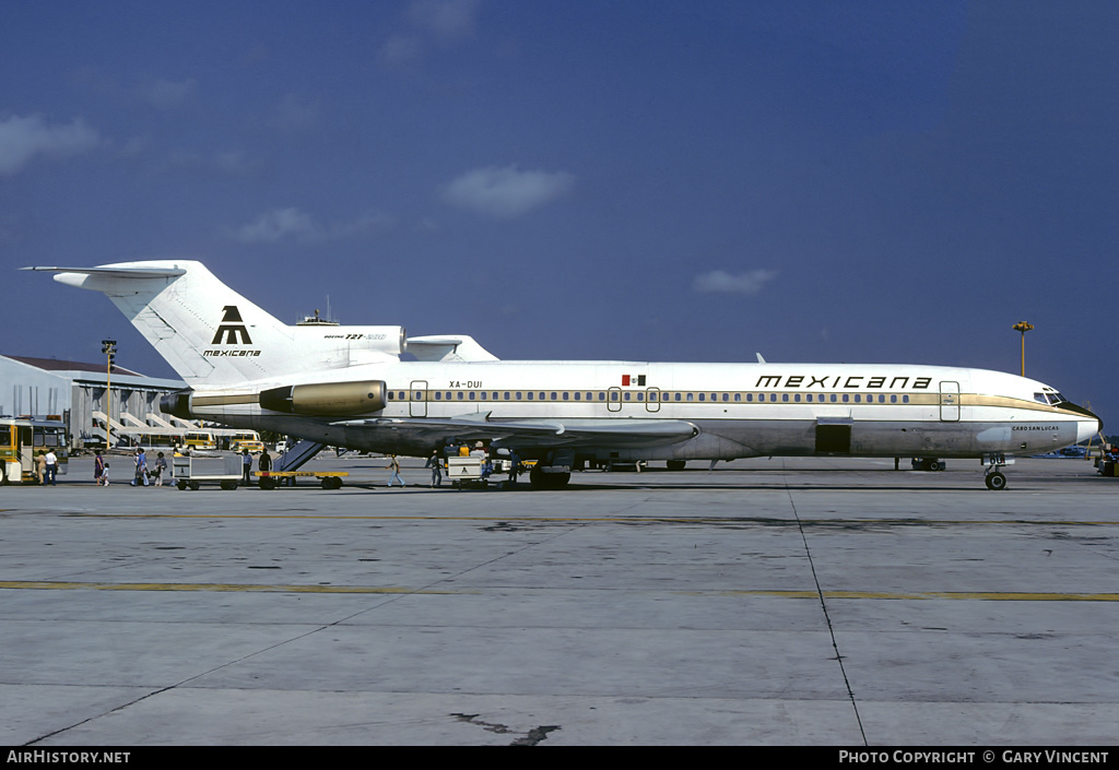 Aircraft Photo of XA-DUI | Boeing 727-264 | Mexicana | AirHistory.net #507886