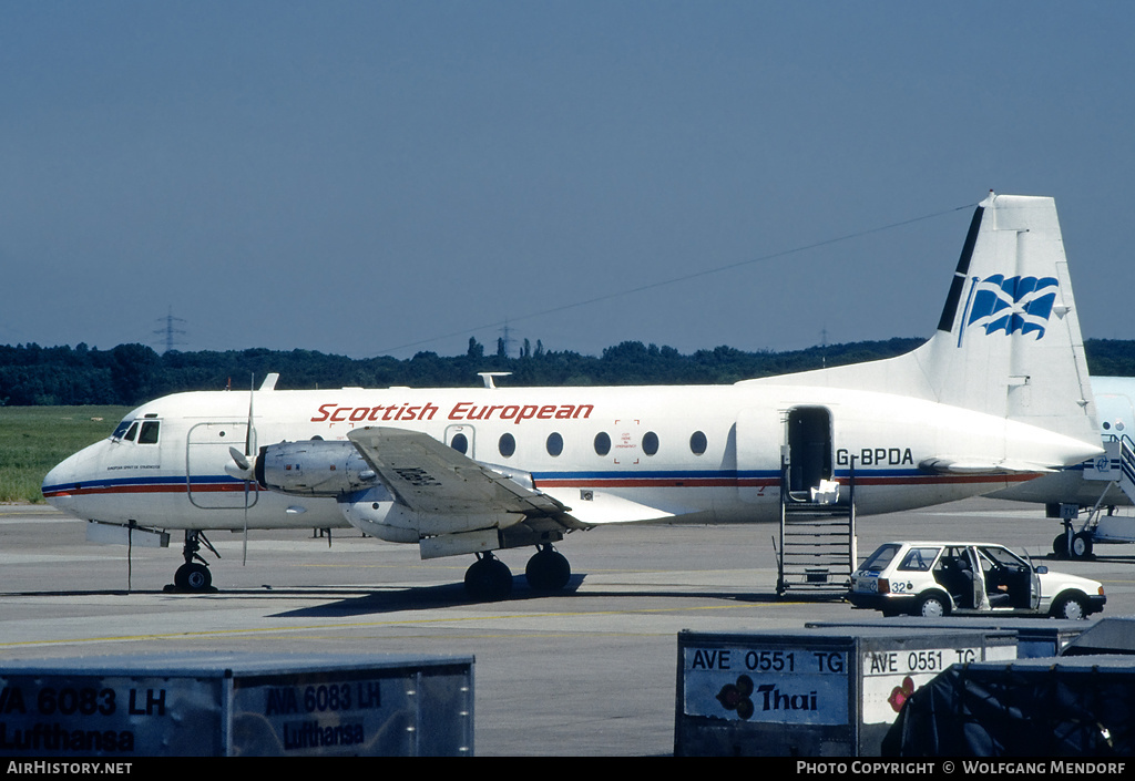 Aircraft Photo of G-BPDA | British Aerospace BAe-748 Srs2A/334 | Scottish European Airways | AirHistory.net #507923