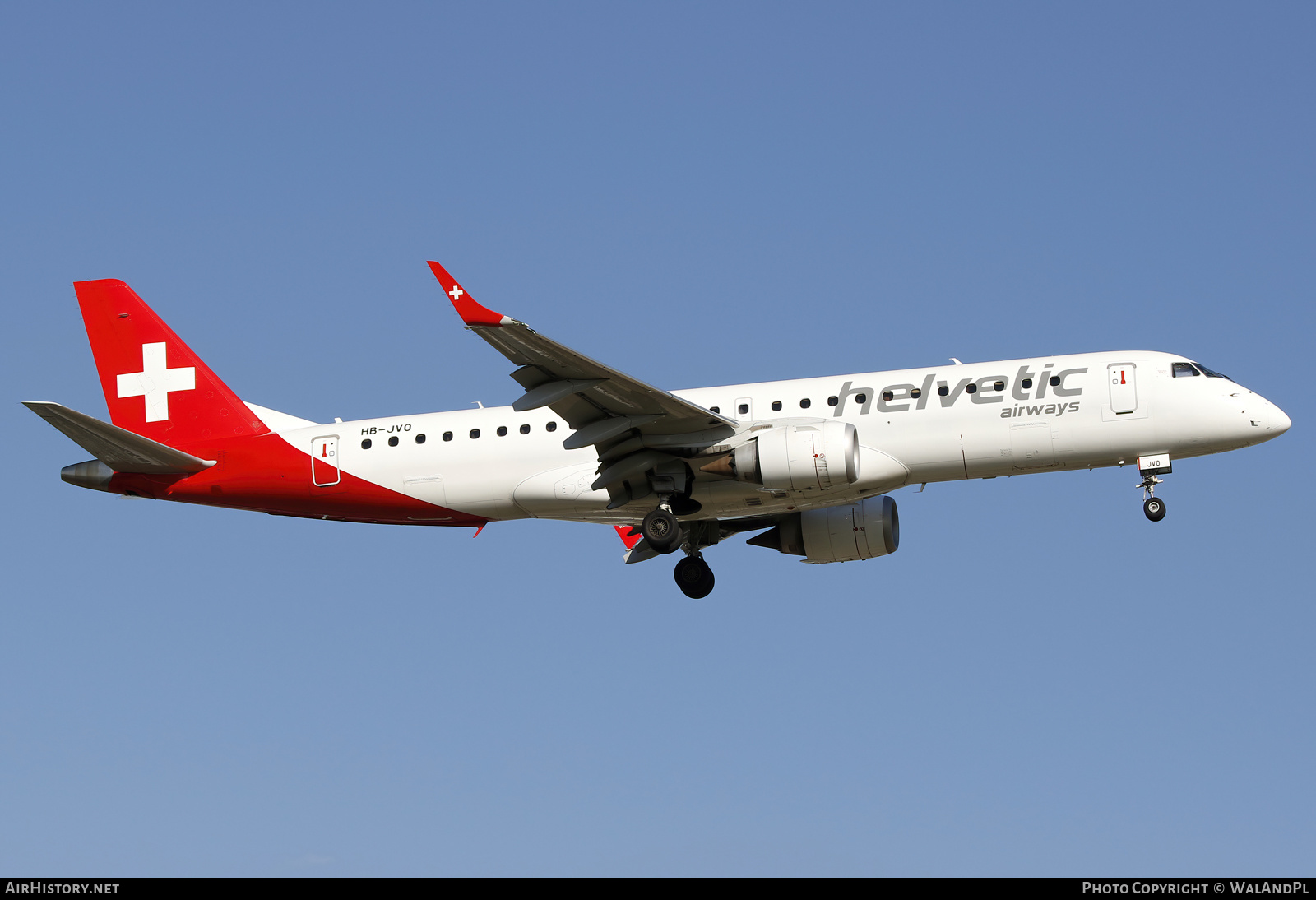 Aircraft Photo of HB-JVO | Embraer 190LR (ERJ-190-100LR) | Helvetic Airways | AirHistory.net #507924
