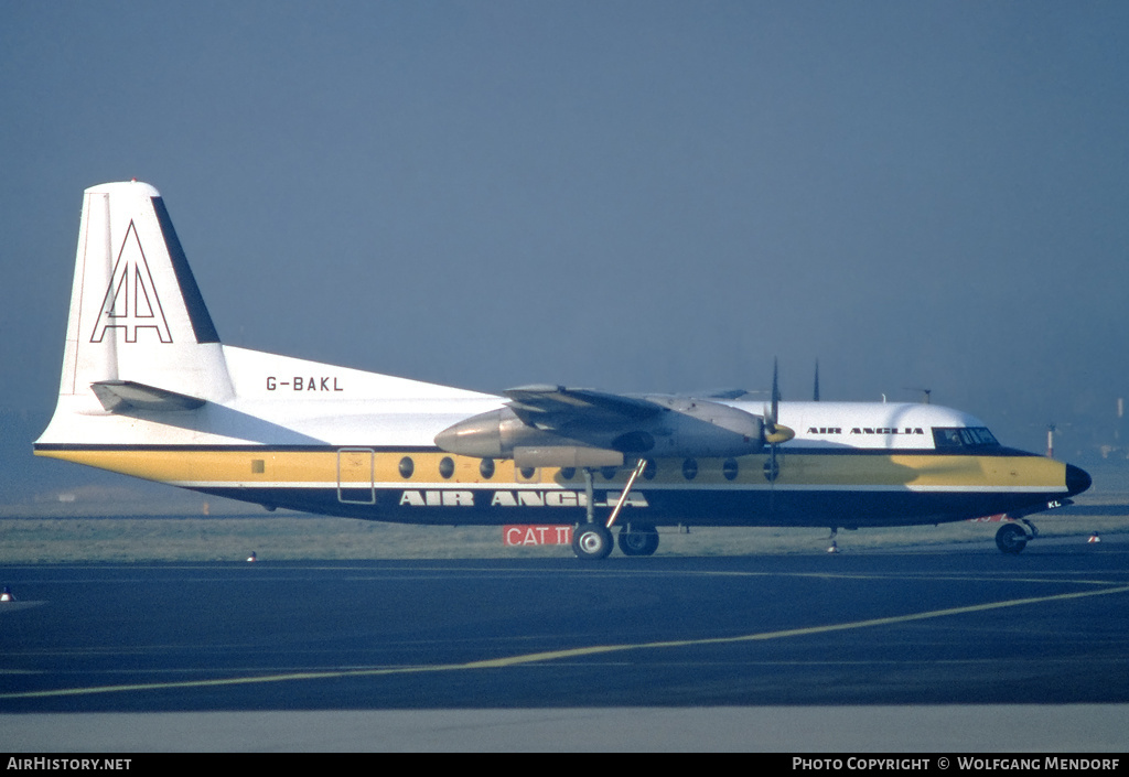 Aircraft Photo of G-BAKL | Fokker F27-200 Friendship | Air Anglia | AirHistory.net #507936