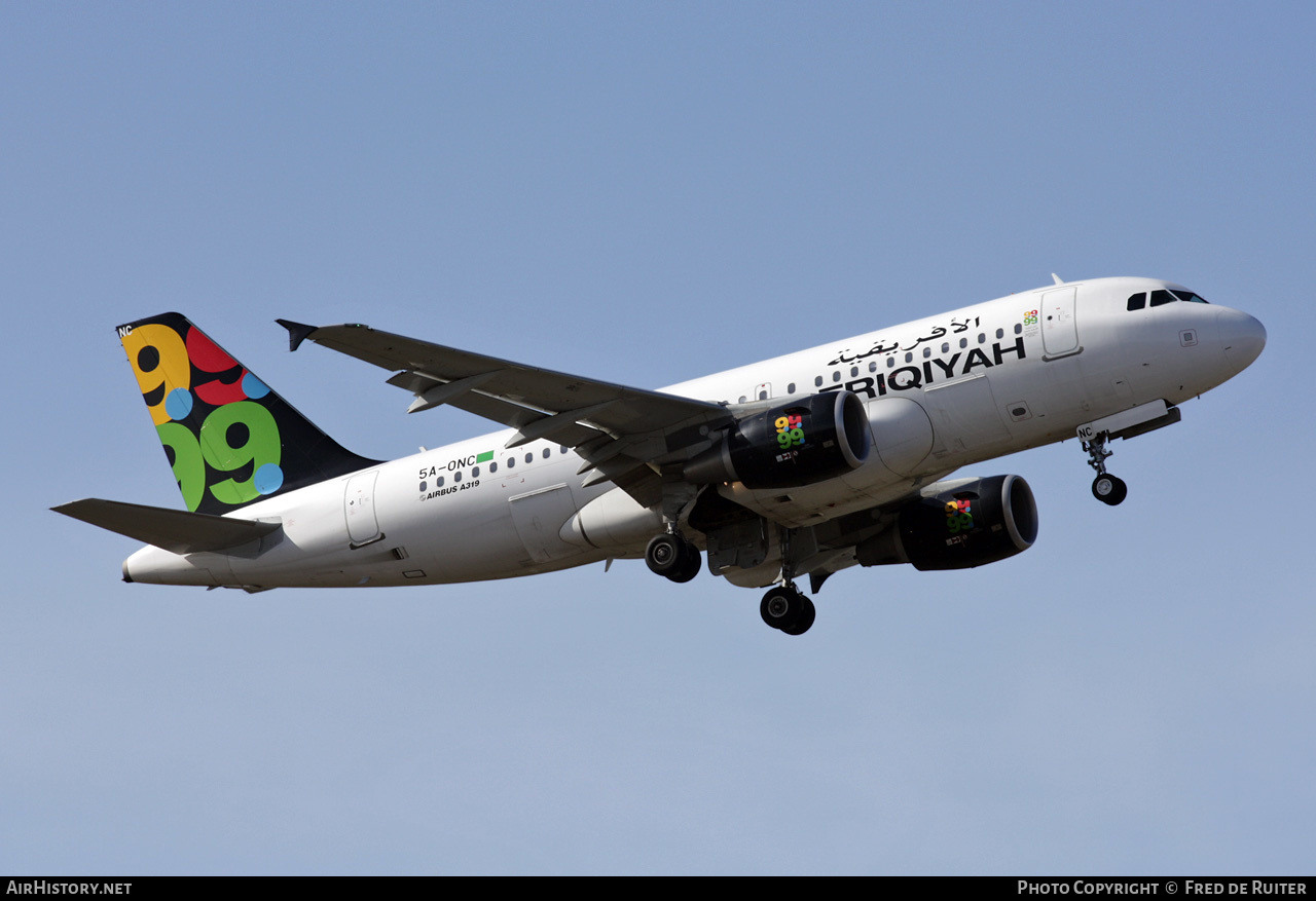 Aircraft Photo of 5A-ONC | Airbus A319-111 | Afriqiyah Airways | AirHistory.net #507951