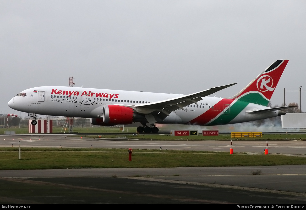 Aircraft Photo of 5Y-KZC | Boeing 787-8 Dreamliner | Kenya Airways | AirHistory.net #507953