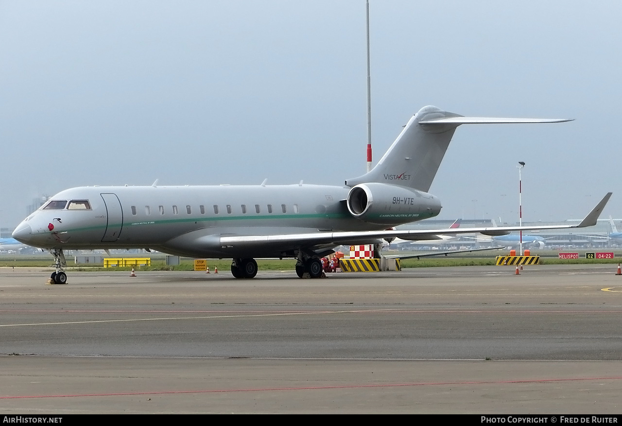 Aircraft Photo of 9H-VTE | Bombardier Global Express XRS (BD-700-1A10) | VistaJet | AirHistory.net #507969