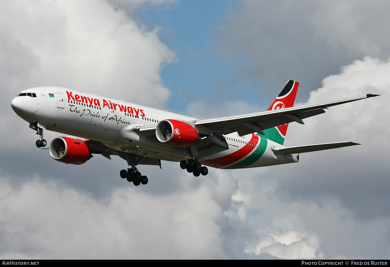 Aircraft Photo of 5Y-KQT | Boeing 777-2U8/ER | Kenya Airways | AirHistory.net #507973
