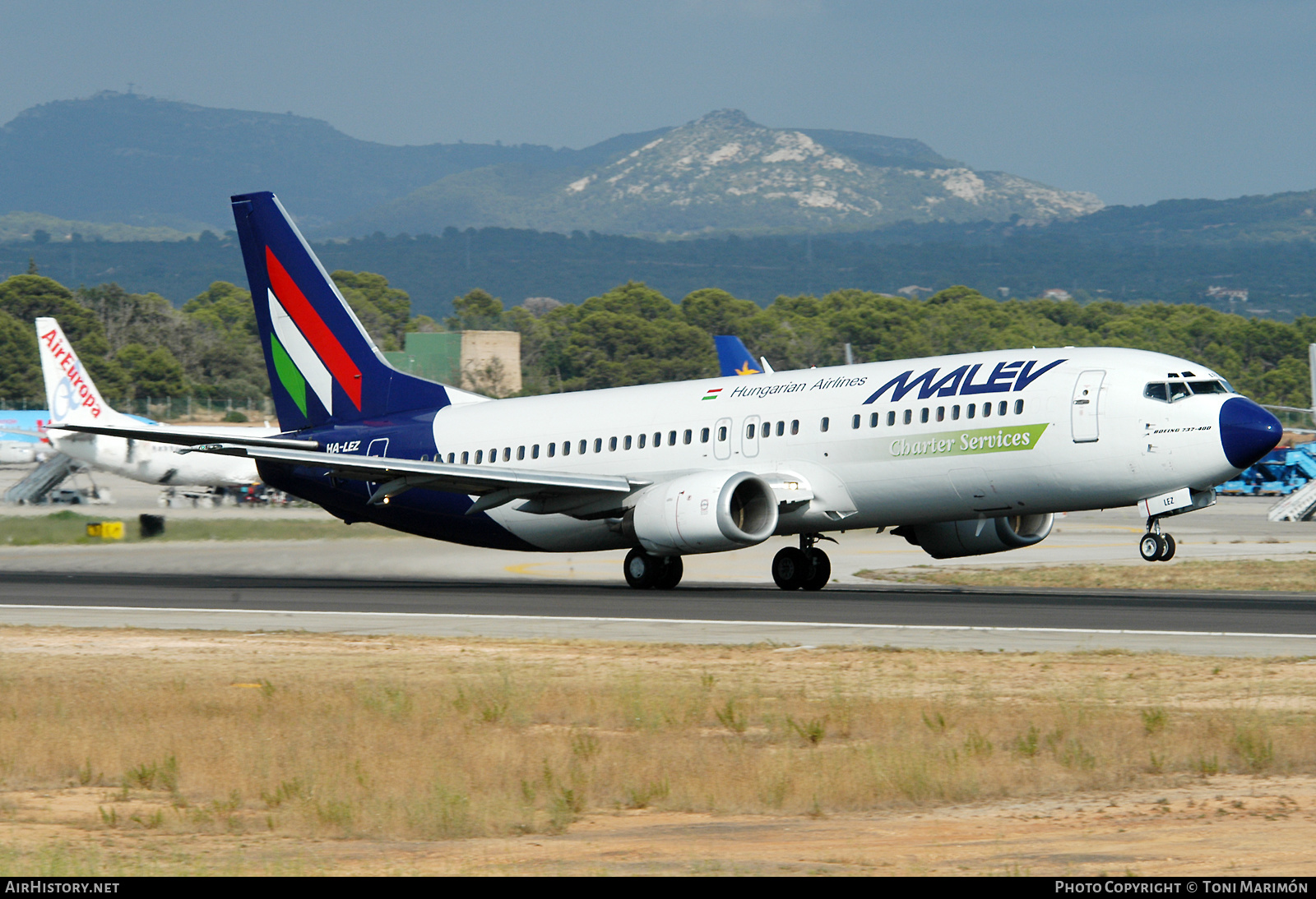 Aircraft Photo of HA-LEZ | Boeing 737-4Q8 | Malev - Hungarian Airlines Charter Services | AirHistory.net #508122