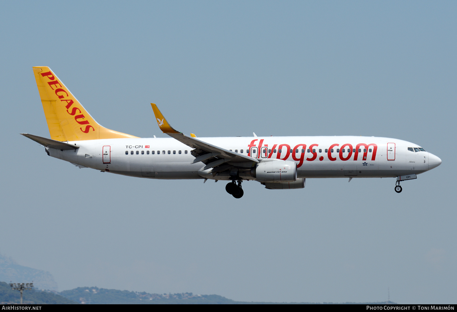 Aircraft Photo of TC-CPI | Boeing 737-82R | Pegasus Airlines | AirHistory.net #508283
