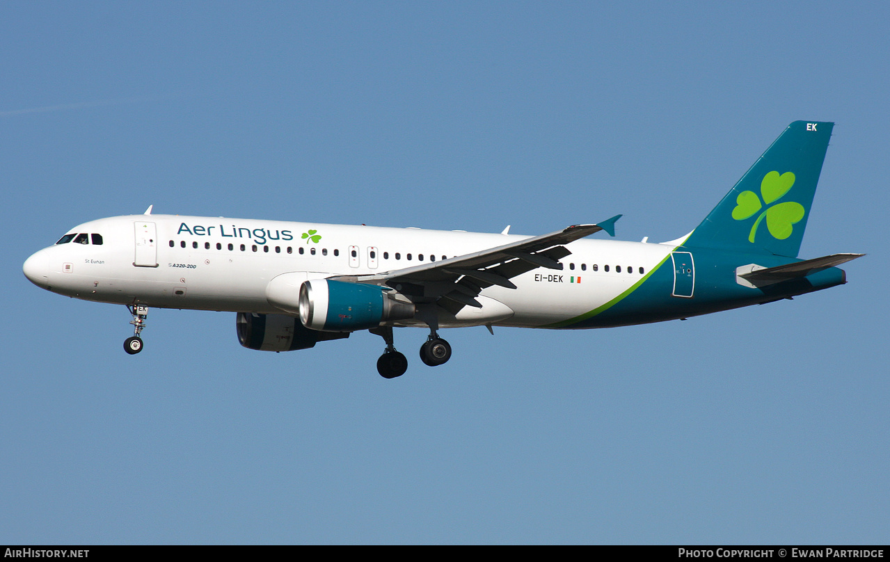 Aircraft Photo of EI-DEK | Airbus A320-214 | Aer Lingus | AirHistory.net #508291