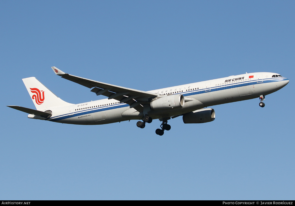 Aircraft Photo of B-5978 | Airbus A330-343E | Air China | AirHistory.net #508293