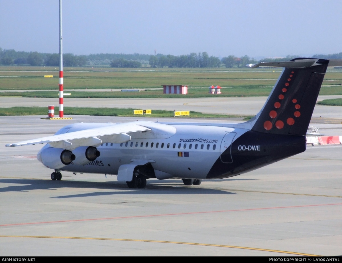 Aircraft Photo of OO-DWE | British Aerospace Avro 146-RJ100 | Brussels Airlines | AirHistory.net #508318