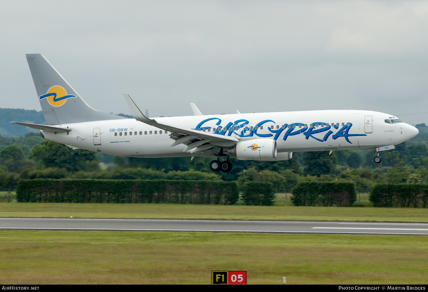 Aircraft Photo of 5B-DBW | Boeing 737-8Q8 | Eurocypria Airlines | AirHistory.net #508363